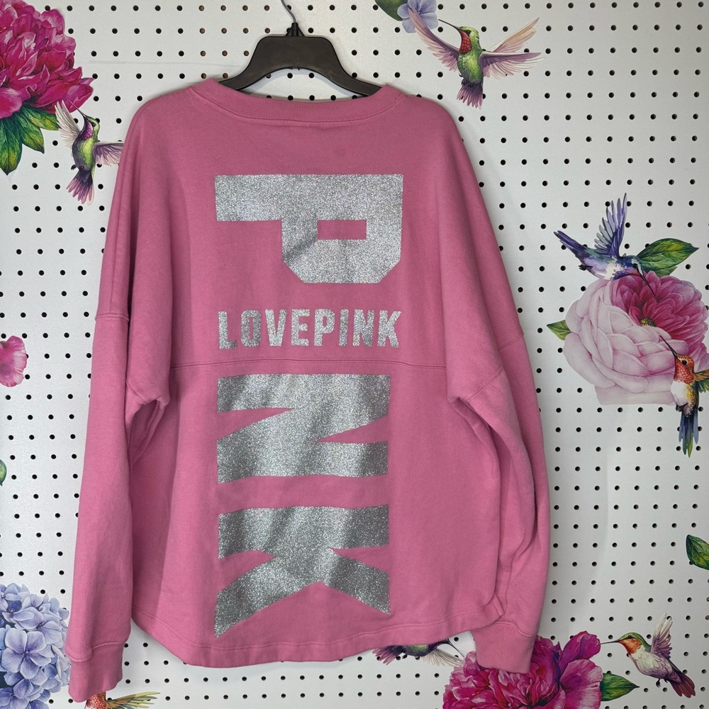 PINK Victoria's Secret Pink Sweatshirt with Silver Lettering